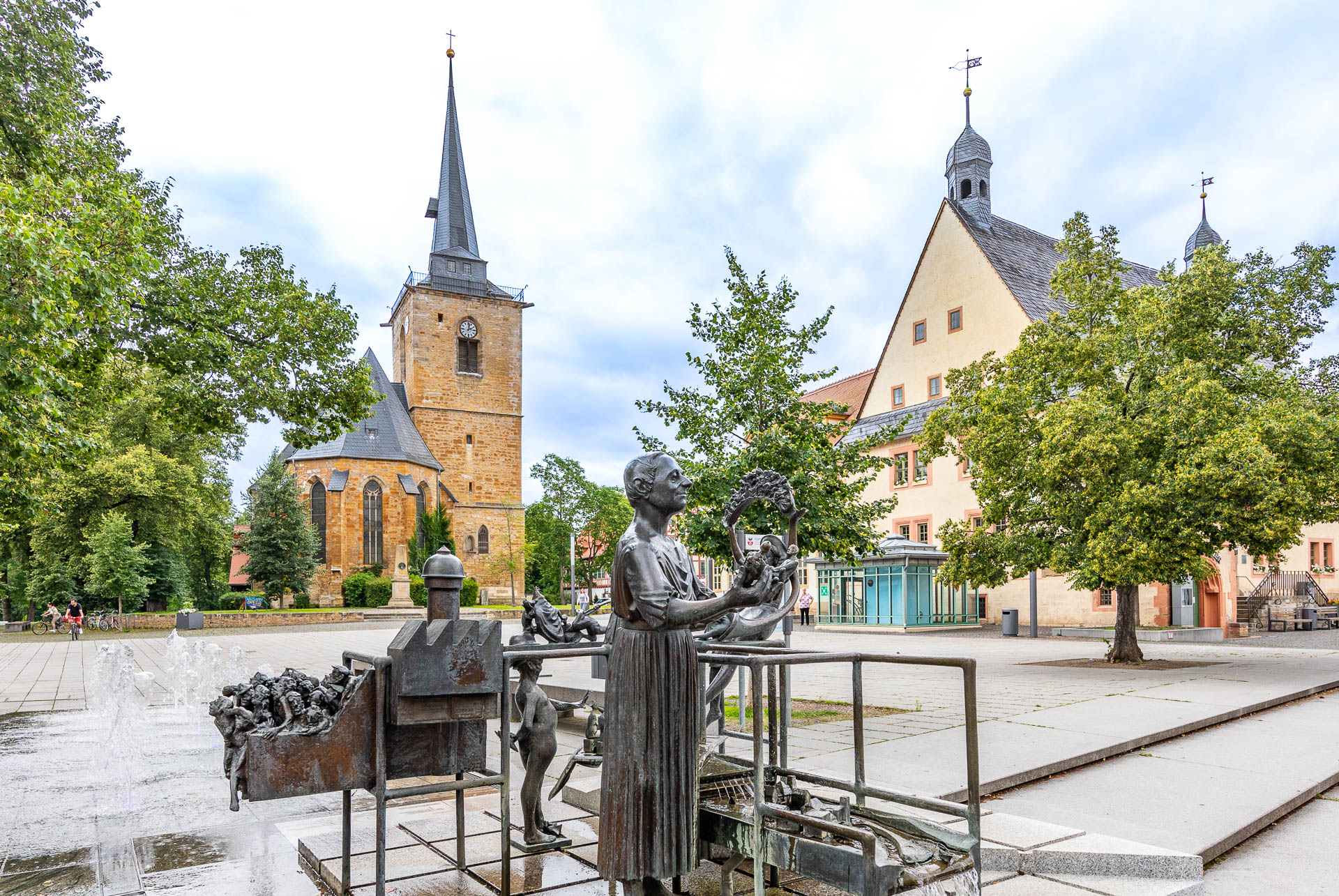 Nur ein paar Minuten von der Intensivplege entfernt, der Markplatz in Sömmerda